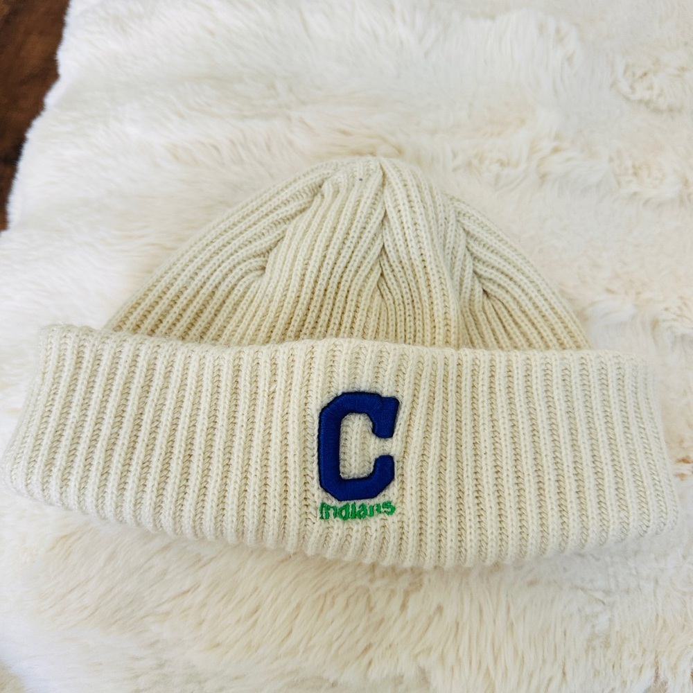 Kids Cream Knit Beanie